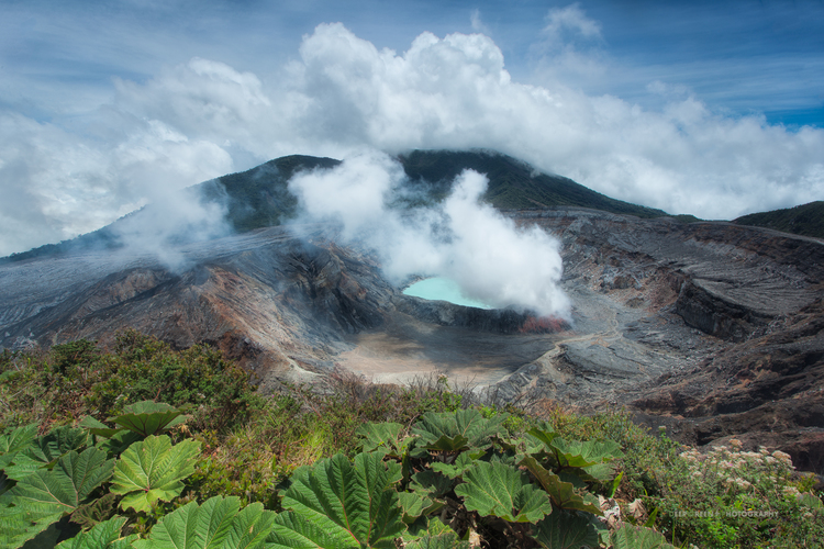 Active crater of Poas Volcano, Costa Rica